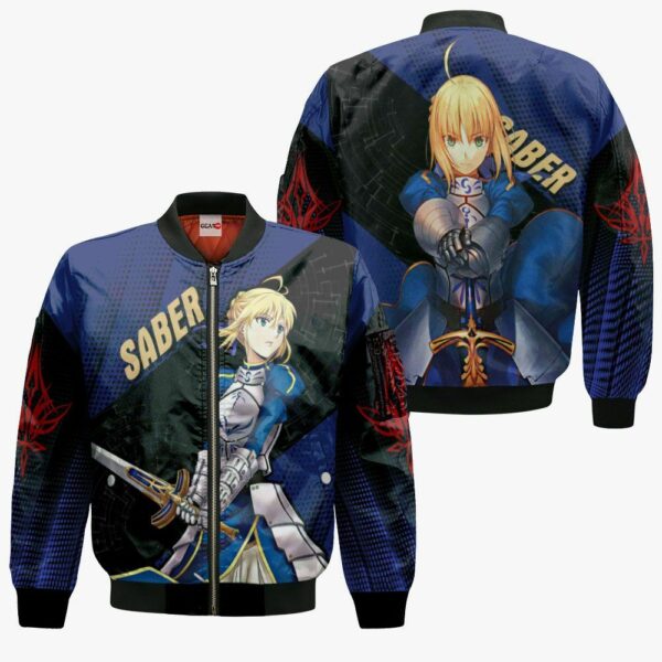 Fate Stay Night Saber Hoodie Shirt Custom Anime Zip Jacket 4