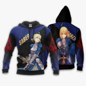 Fate Stay Night Saber Hoodie Shirt Custom Anime Zip Jacket 8