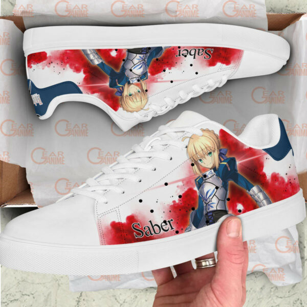 Fate Zero Saber Skate Shoes Custom Anime Sneakers 2
