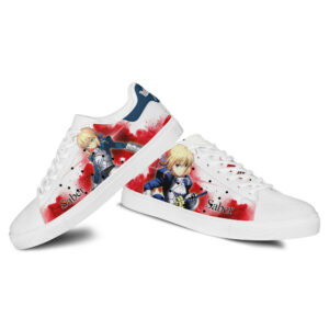 Fate Zero Saber Skate Shoes Custom Anime Sneakers 6