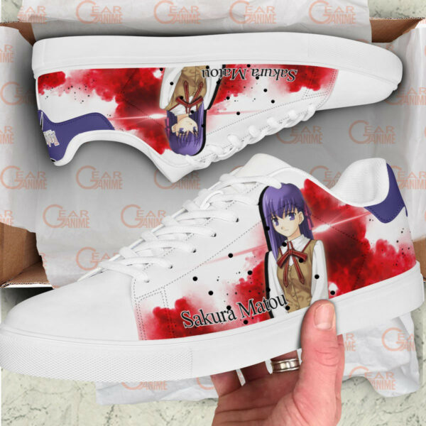 Fate Zero Sakura Matou Skate Shoes Custom Anime Sneakers 2