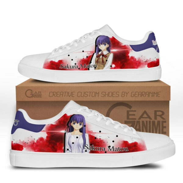 Fate Zero Sakura Matou Skate Shoes Custom Anime Sneakers 1