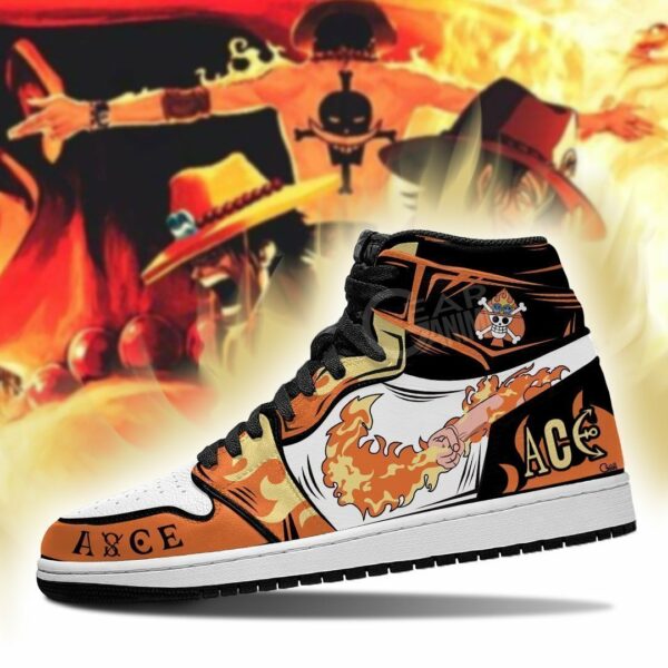 Fire Fist Portgas Ace Shoes Custom Anime One Piece Sneakers 3
