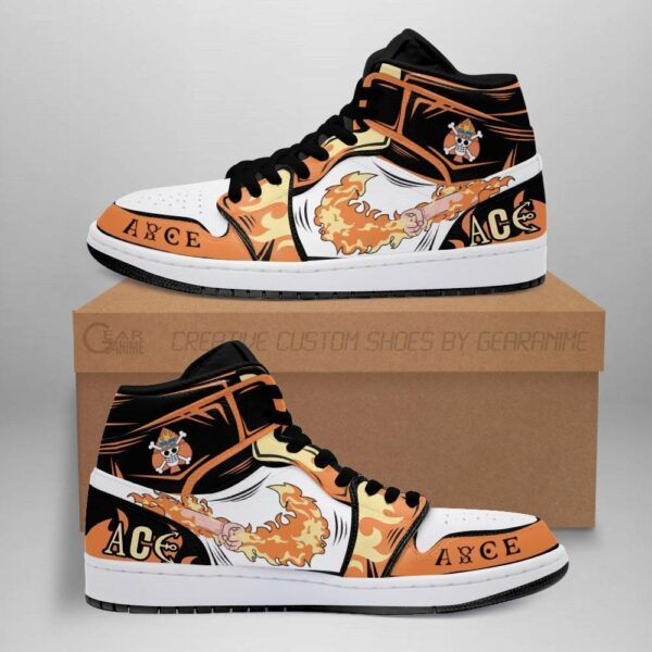 Fire Fist Portgas Ace Shoes Custom Anime One Piece Sneakers 1