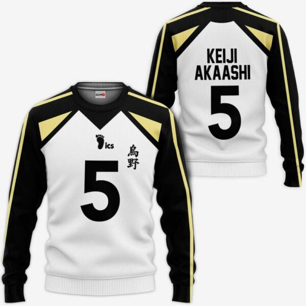 Fukurodani Keiji Akaashi Hoodie Uniform Num 5 Haikyuu Anime Shirt 2