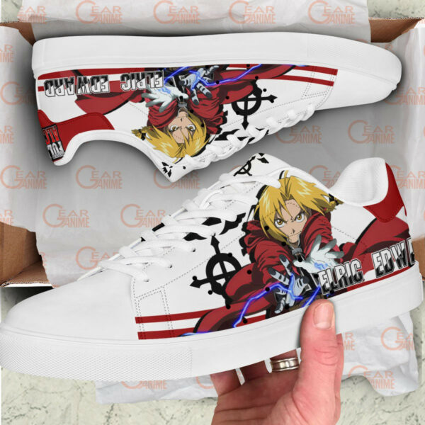 Fullmetal Alchemist Edward Elric Skate Shoes Custom Anime Sneakers 2