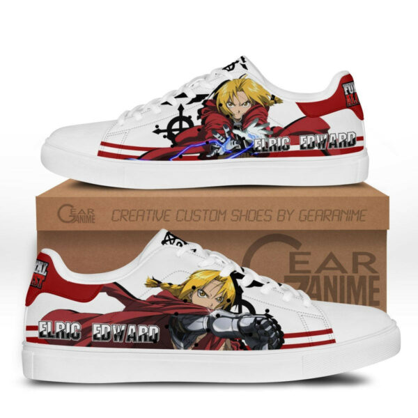 Fullmetal Alchemist Edward Elric Skate Shoes Custom Anime Sneakers 1