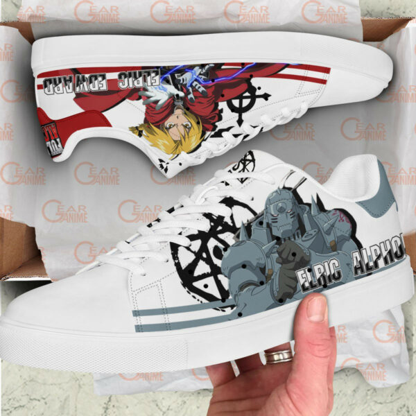 Fullmetal Alchemist Elric Brothers Skate Shoes Custom Anime Sneakers 2