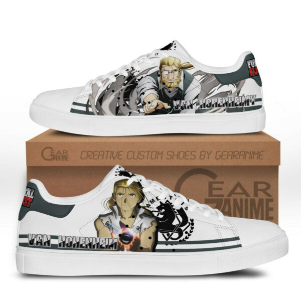 Fullmetal Alchemist Van Hohenheim Skate Shoes Custom Anime Sneakers 1