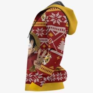 Funny Luffy Ugly Christmas Sweater Custom One Piece Anime XS12 9