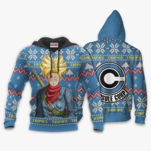 Future Trunks Ugly Christmas Sweater Custom Anime Dragon Ball XS12 7