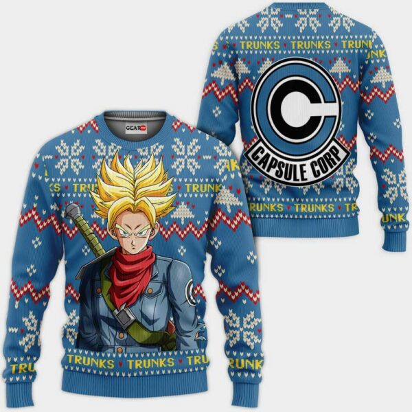 Future Trunks Ugly Christmas Sweater Custom Anime Dragon Ball XS12 1