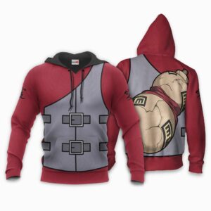 Gaara Uniform Hoodie Shirt Naruto Anime Jacket 8