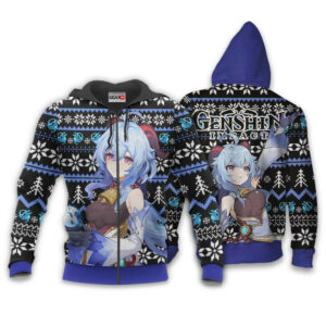 Ganyu Ugly Christmas Sweater Custom Genshin Impact Anime XS12 6