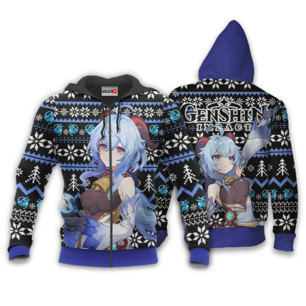 Ganyu Ugly Christmas Sweater Custom Genshin Impact Anime XS12 2