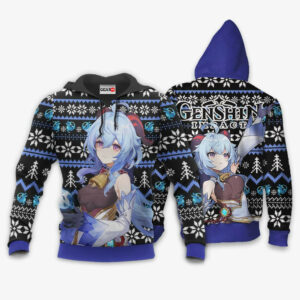 Ganyu Ugly Christmas Sweater Custom Genshin Impact Anime XS12 7