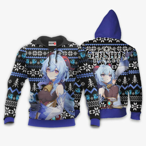 Ganyu Ugly Christmas Sweater Custom Genshin Impact Anime XS12 3