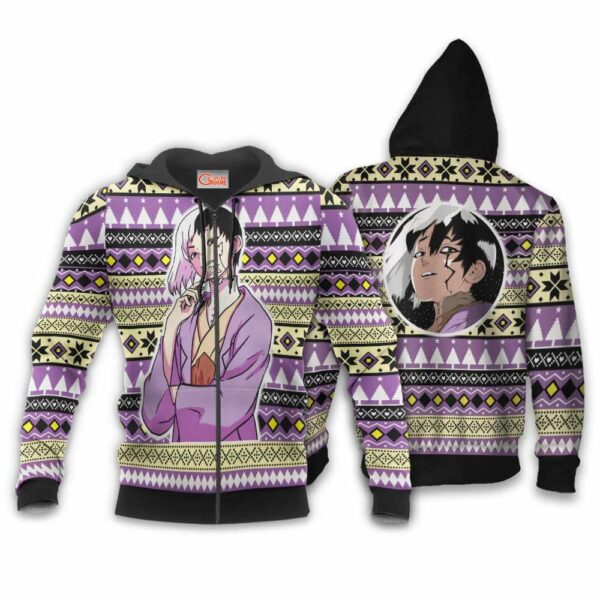 Gen Asagiri Ugly Christmas Sweater Custom Anime Dr Stone XS12 2