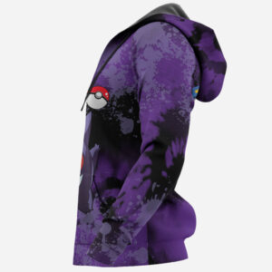 Gengar Hoodie Custom Pokemon Anime Merch Clothes Tie Dye Style 11
