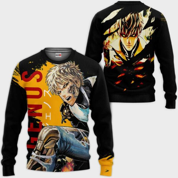 Genos Hoodie Custom OPM Anime Merch Clothes 2