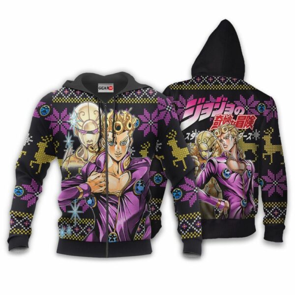 Giorno Giovanna Ugly Christmas Sweater Custom Anime JJBA XS12 2