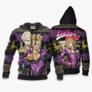 Giorno Giovanna Ugly Christmas Sweater Custom Anime JJBA XS12 7