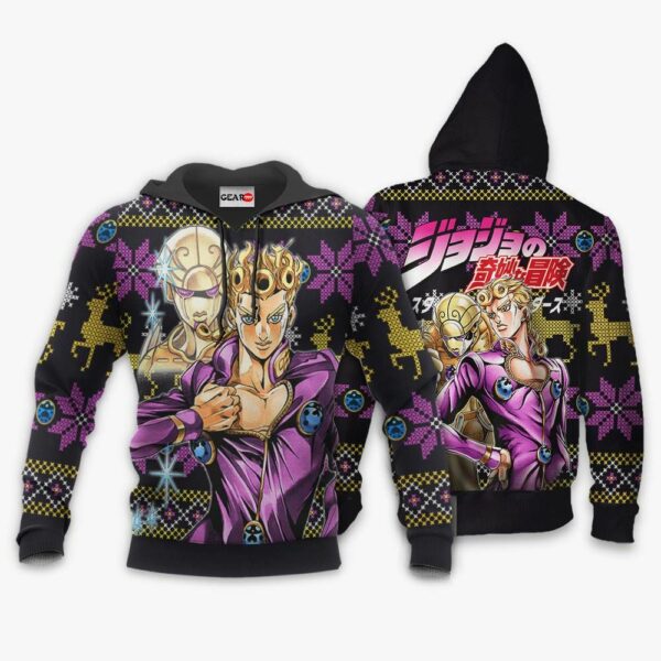 Giorno Giovanna Ugly Christmas Sweater Custom Anime JJBA XS12 3