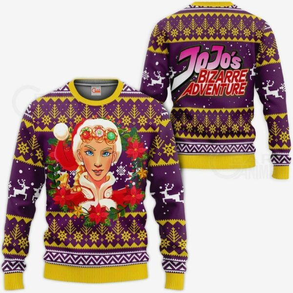 Giorno Giovanna Ugly Christmas Sweater jj's Anime Xmas Hoodie 1