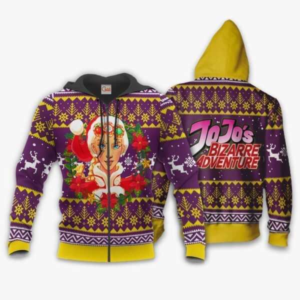 Giorno Giovanna Ugly Christmas Sweater jj's Anime Xmas Hoodie 2