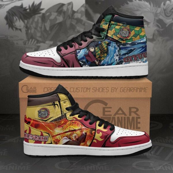 Giyu and Rengoku Shoes Custom Demon Slayer Anime Sneakers 1