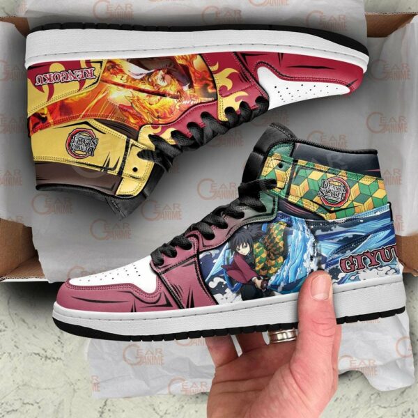 Giyu and Rengoku Shoes Custom Demon Slayer Anime Sneakers 3