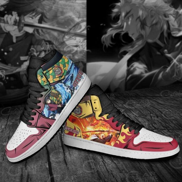 Giyu and Rengoku Shoes Custom Demon Slayer Anime Sneakers 4