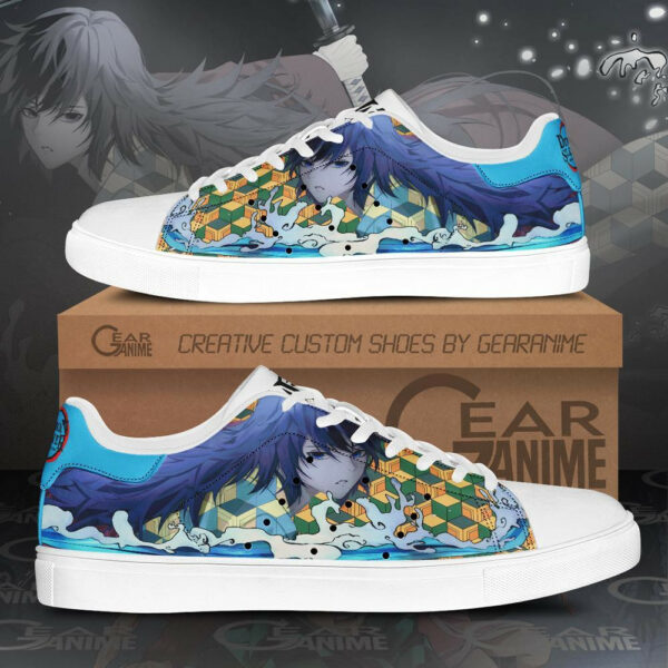 Giyu Tomioka Skate Shoes Demon Slayer Anime Custom Sneakers SK10 1