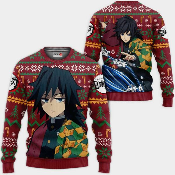 Giyuu Ugly Christmas Sweater Custom Anime Kimetsu XS12 1