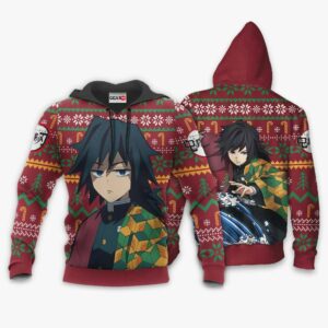 Giyuu Ugly Christmas Sweater Custom Anime Kimetsu XS12 7