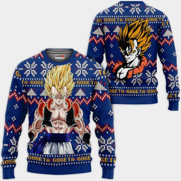 Gogeta Ugly Christmas Sweater Custom Anime Dragon Ball XS12 1