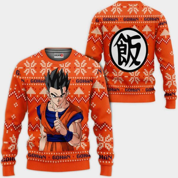 Gohan Christmas Sweater Custom Anime Dragon Ball XS12 1