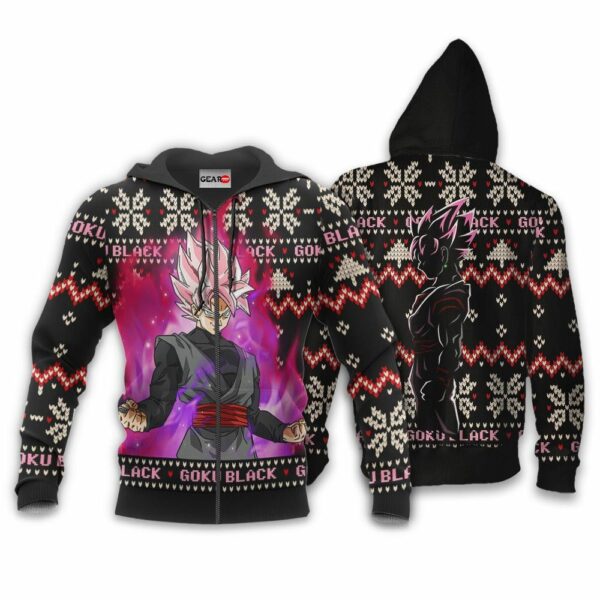 Goku Black Rose Christmas Sweater Custom Anime Dragon Ball XS12 2