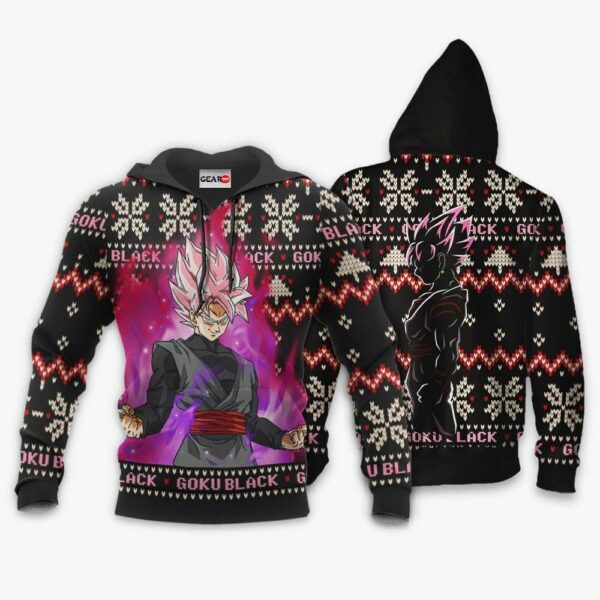 Goku Black Rose Christmas Sweater Custom Anime Dragon Ball XS12 3