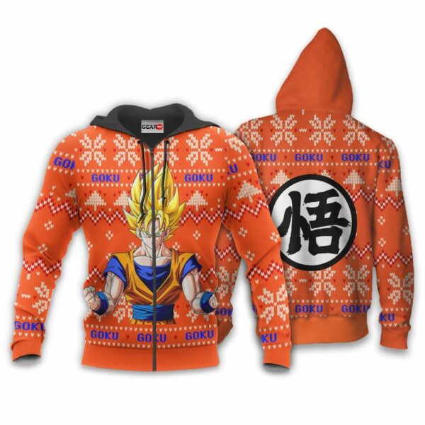 Goku Super Saiyan Christmas Sweater Custom Anime Dragon Ball XS12 2