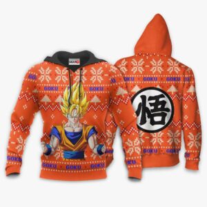 Goku Super Saiyan Christmas Sweater Custom Anime Dragon Ball XS12 7