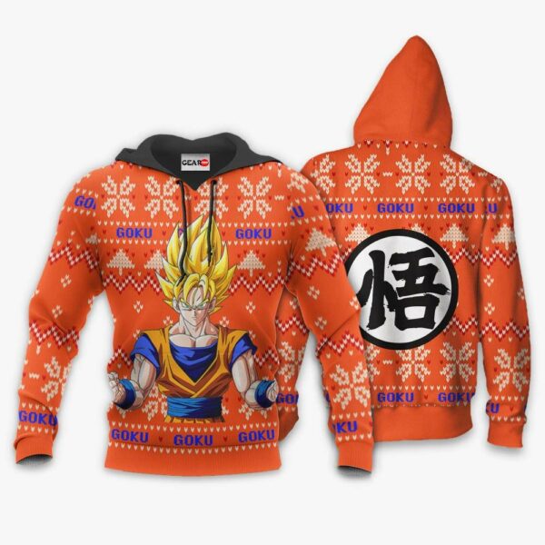 Goku Super Saiyan Christmas Sweater Custom Anime Dragon Ball XS12 3