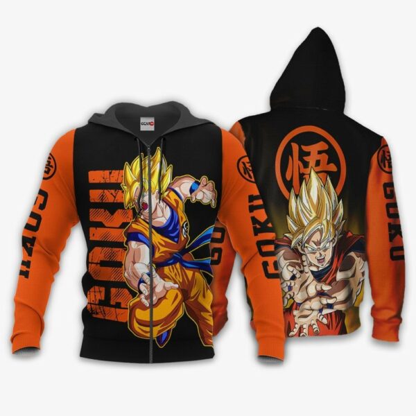 Goku Super Saiyan Hoodie Dragon Ball Anime Zip Jacket 1