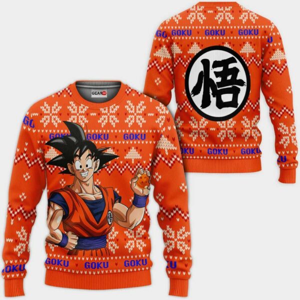 Goku Ugly Christmas Sweater Custom Anime Dragon Ball XS12 1