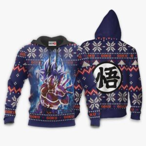 Goku Ultra Instinct Christmas Sweater Custom Anime Dragon Ball XS12 7