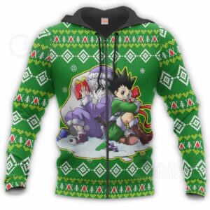 Gon & Killua HxH Ugly Christmas Sweater HxH Anime Xmas 11