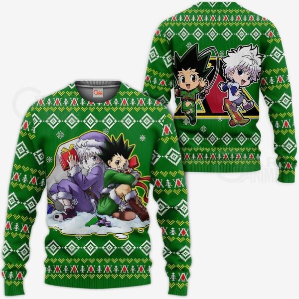 Gon & Killua HxH Ugly Christmas Sweater HxH Anime Xmas 1