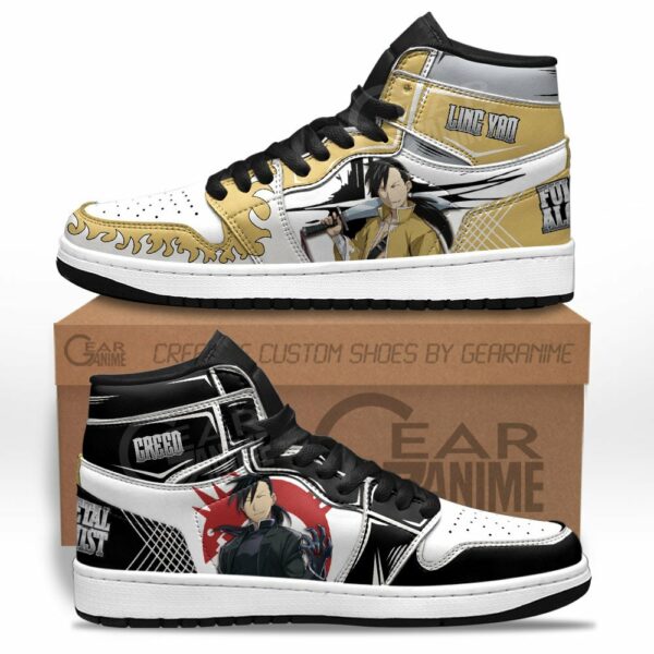 Greed and Ling Yao Shoes Custom Fullmetal Alchemist Anime Sneakers 1