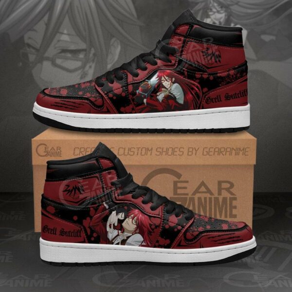 Grell Sutcliff Shoes Custom Anime Black Butler Sneakers 1