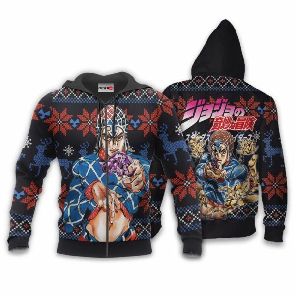 Guido Mista Ugly Christmas Sweater Custom Anime JJBA XS12 2